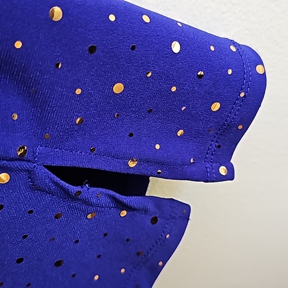 🟡SUSAN GRAVER Cowl Neck Tunic (Purple w/ Gold, Medium) - Picture 7 of 9